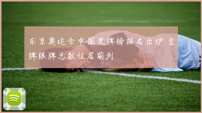 东京奥运会中国奖牌榜排名出炉 金牌银牌总数位居前列