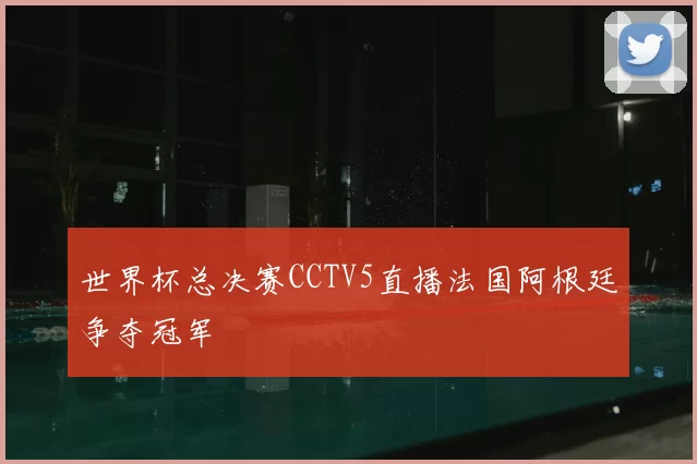 世界杯总决赛CCTV5直播法国阿根廷争夺冠军